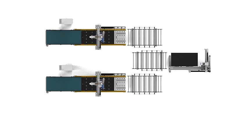 一拖二開料機連線
